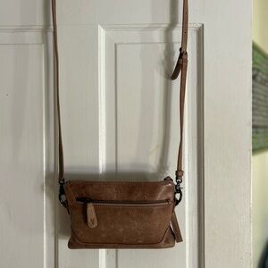 Frye Tan Leather Crossbody Bag